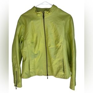 COPY - Vintage Modern Images Green 100% Leather Jacket